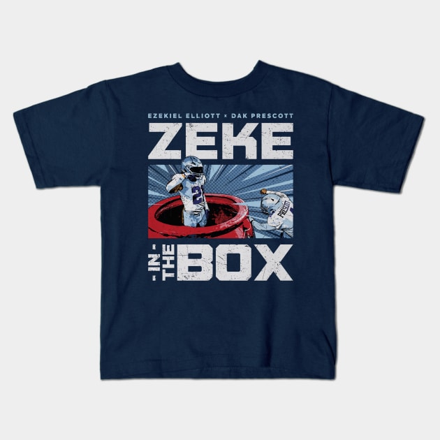 Ezekiel Elliott Dallas Zeke In A Box Kids T-Shirt by Chunta_Design